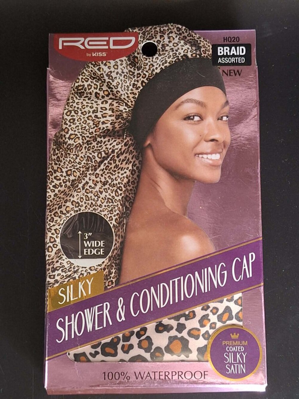 Red by Kiss Silky Braid Shower & Conditioning Cap 4 packs